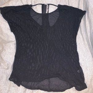 Black Mesh T-Shirt